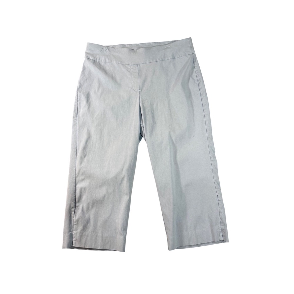 Ruby Rd Capris Pants Woman 18W Light Blue Pull On Cropped Stretch Beach Preppy